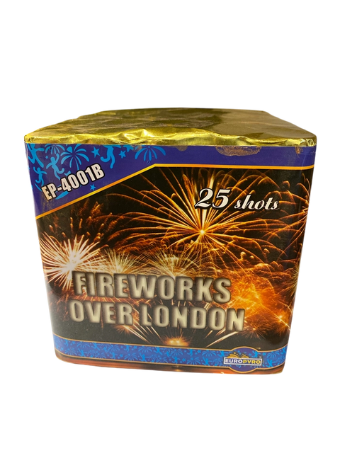 FIREWORKS OVER LONDON - 25 SKUDS BATTERI - 20MM