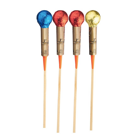 RAKETSORTIMENT 2" KUGLER 4 FARVER